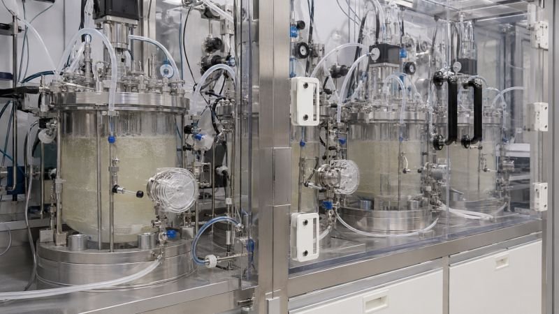 Sealed microbial reactor vessels with nutrient feed lines and biosafety hardware for auxotrophic dependency in microbial engineering